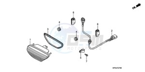 TRX500FPE9 Australia - (U / PS) drawing TAILLIGHT