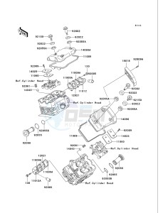 VN 750 A [VULCAN 750] (A6F) A6F drawing CYLINDER HEAD COVER