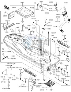 JET SKI ULTRA 310X JT1500LGF EU drawing Hull