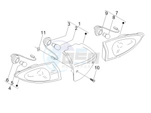 Fly 50 2t drawing Tail light - Turn signal lamps