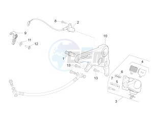 RSV4 1000 Racing Factory L.E. (EMEA) (EU, GB) drawing Rear brake caliper