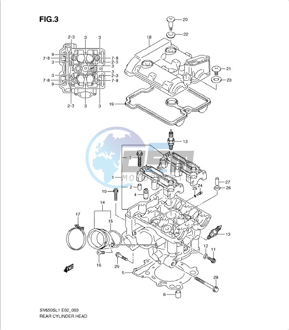 REAR CYLINDER HEAD