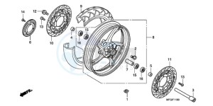 CB600FAA E / ABS MKH drawing FRONT WHEEL