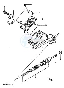 GSX-R1100 (K-L) drawing CLUTCH MASTER CYLINDER