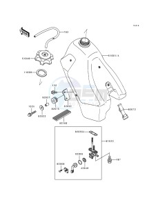 KDX 200 E [KDX200] (E1-E3) [KDX200] drawing FUEL TANK