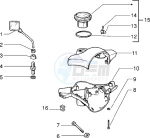 PX 200 E drawing Handlebars-speedometer (kms)