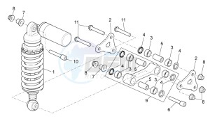 TUONO 1100 V4 RF E4 ABS (NAFTA) drawing Rear shock absorber