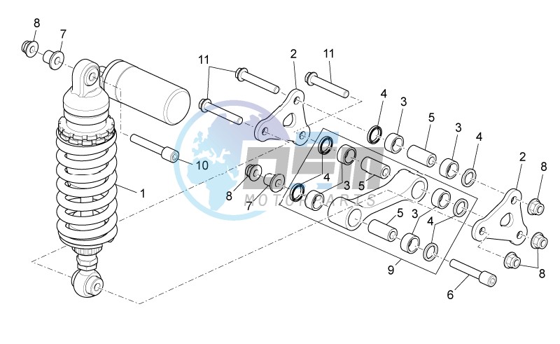 Rear shock absorber