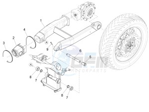 California 1400 Touring SE ABS 1380 drawing Swing arm