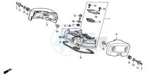 VT125C drawing CYLINDER HEAD COVER (REAR)