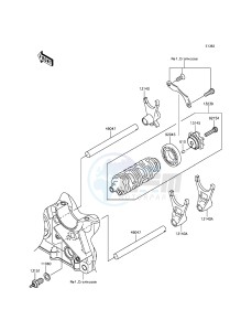 Z800 ZR800CGFA UF (UK FA) XX (EU ME A(FRICA) drawing Gear Change Drum/Shift Fork(s)