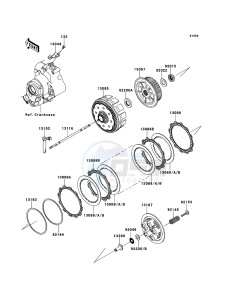 KFX450R KSF450BCS EU drawing Clutch