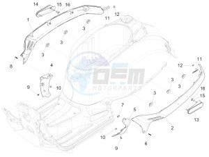 GTS 300 ie ABS (NAFTA) drawing Side cover - Spoiler