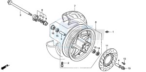 NSS250 drawing FRONT WHEEL