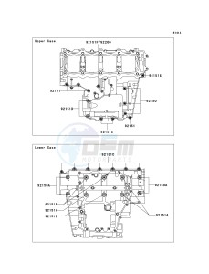 ZX 1200 B [NINJA ZX-12R] (B1-B4) [NINJA ZX-12R] drawing CRANKCASE BOLT PATTERN