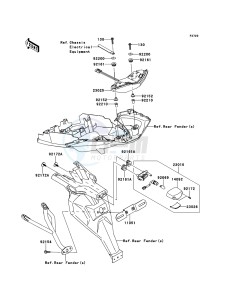 VERSYS KLE650CBF GB XX (EU ME A(FRICA) drawing Taillight(s)