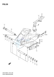 GSX1300R (E50) Hayabusa drawing REAR SWINGING ARM