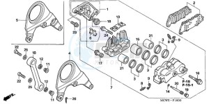 VFR8009 U / MME TWO drawing REAR BRAKE CALIPER