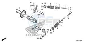 SH125DSG SH125 UK - (E) drawing CAMSHAFT/VALVE