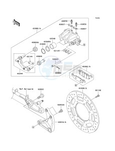 VN 1600 B [VULCAN 1600 MEAN STREAK] (B6F-B8FA) B8F drawing REAR BRAKE