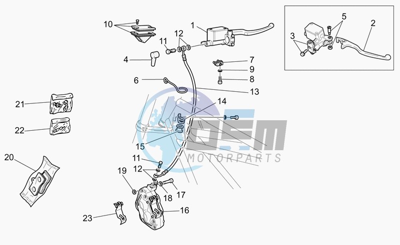 Rh front brake system