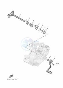 YZ65 (BR8F) drawing SHIFT SHAFT