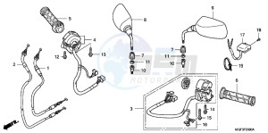 FJS600AB SilverWing ED drawing SWITCH/ CABLE/ MIRROR