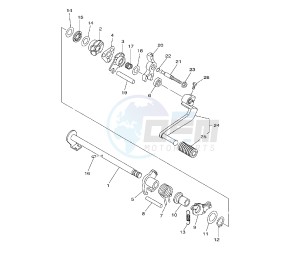 TT R 110 drawing SHIFT SHAFT