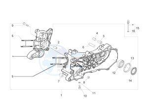 Zip 50 2T drawing Crankcase