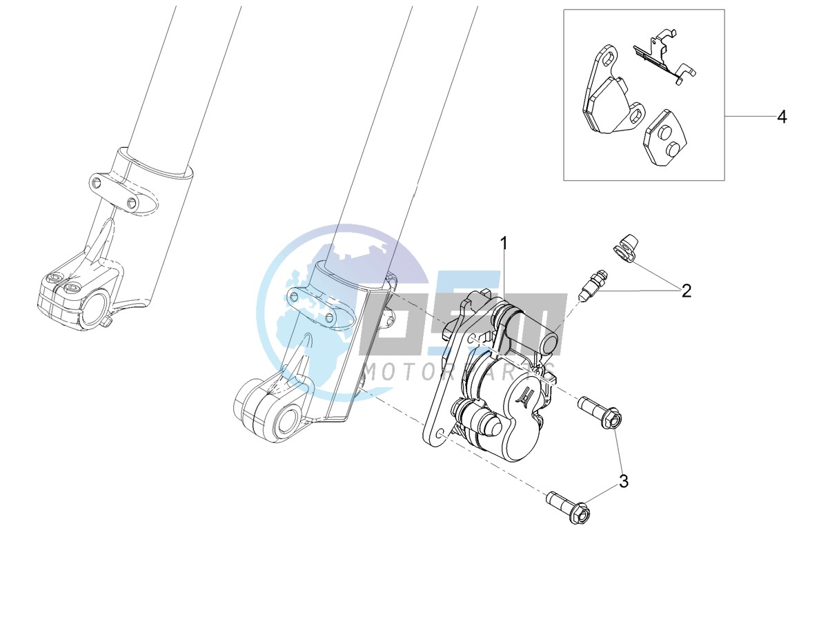 Front brake caliper