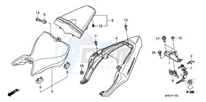 CB1000RB drawing SEAT/ SEAT COWL