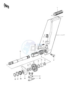 KZ 1000 C [POLICE 1000] (C1-C1A) [POLICE 1000] drawing KICKSTARTER MECHANISM -- 78 C1_C1A- -