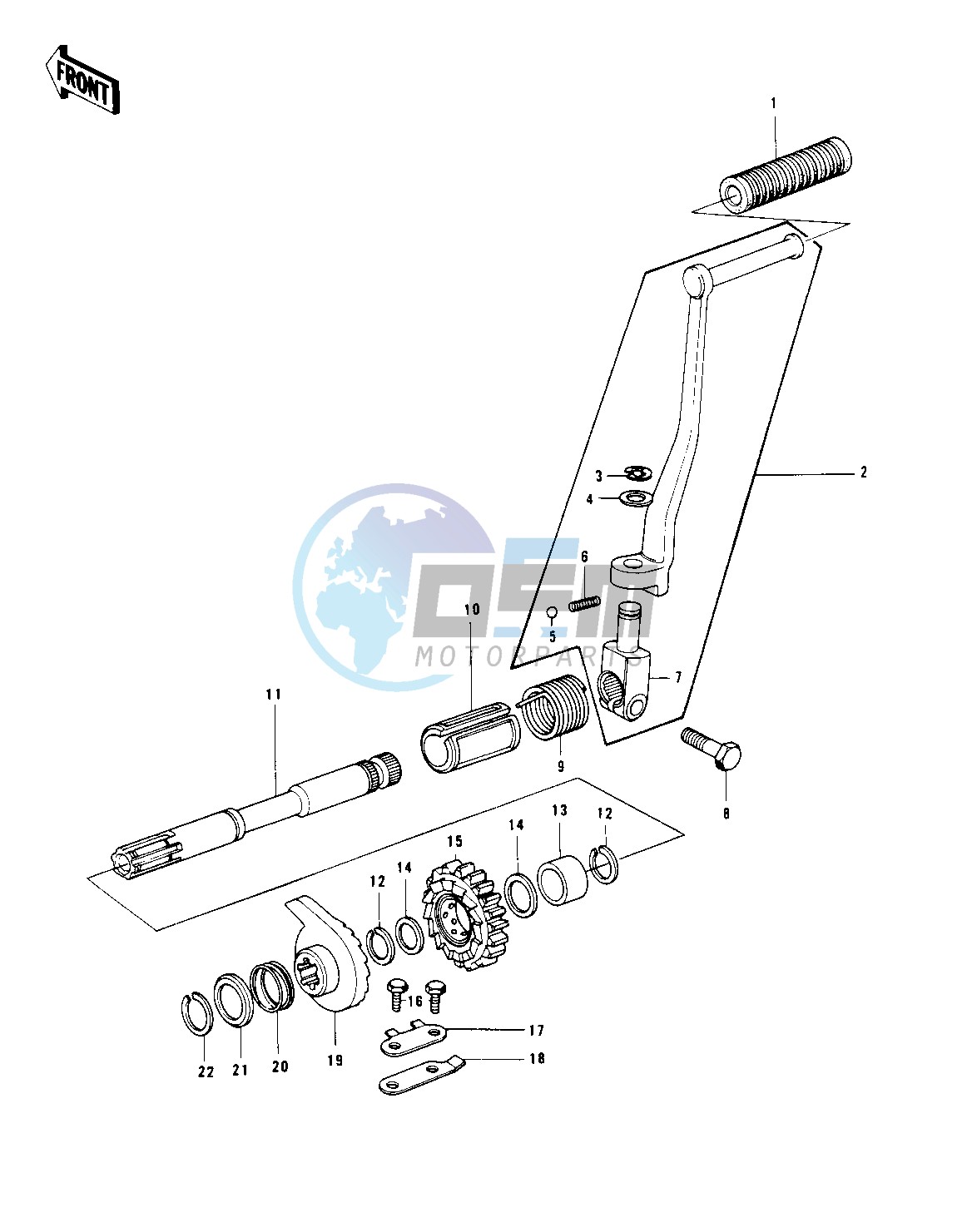 KICKSTARTER MECHANISM -- 78 C1_C1A- -