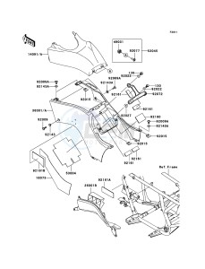 KVF650 4x4 KVF650-D1 EU GB drawing Side Covers