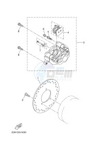 YP125R X-MAX125 X-MAX (2DM5 2DM5) drawing REAR BRAKE CALIPER