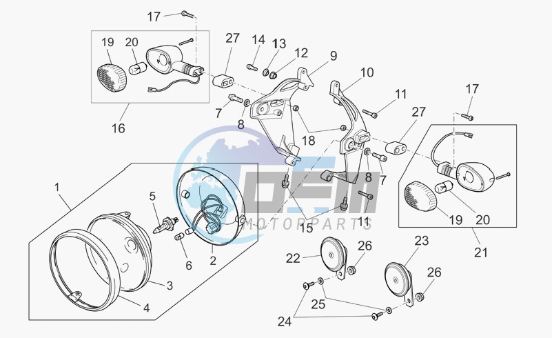 Headlight/horn