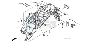 CB600FA France - (F / CMF 25K) drawing REAR FENDER