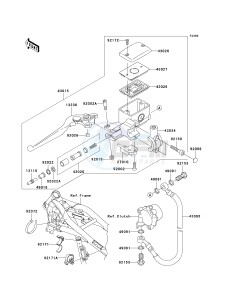 VN 1600 B [VULCAN 1600 MEAN STREAK] (B6F-B8FA) B8F drawing CLUTCH MASTER CYLINDER