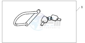 CBF1000T9 Europe Direct - (ED) drawing HONDA U-LOCK