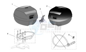 Leonardo 250 (eng. Yamaha) drawing Acc. - Top/cases side cases