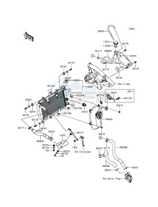 NINJA 250SL ABS BX250BGF XX (EU ME A(FRICA) drawing Radiator