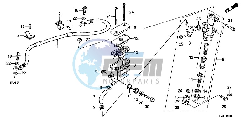 REAR BRAKE MASTER CYLINDER