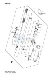 GSX1400 (E2) drawing FRONT FORK DAMPER