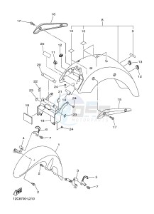 XVS1300A MIDNIGHT STAR (12C6) drawing FENDER