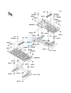 KVF360 4x4 KVF360A9F EU GB drawing Footrests