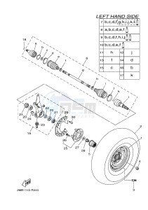 YXM700E YXM70VPXH VIKING EPS (B42F) drawing FRONT WHEEL