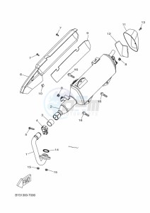 CZD300-A XMAX 300 (BY34) drawing EXHAUST