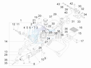 MP3 300 ie lt Touring drawing Control pedals - Levers