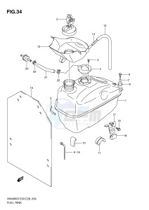 AN400 (E3-E28) Burgman drawing FUEL TANK