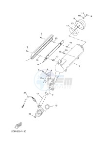 YPR125RA XMAX 125 ABS EVOLIS 125 ABS (2DMC 2DMC) drawing EXHAUST